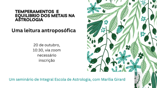 Seminário Temperamentos e Equilíbrio dos Metais na Astrologia